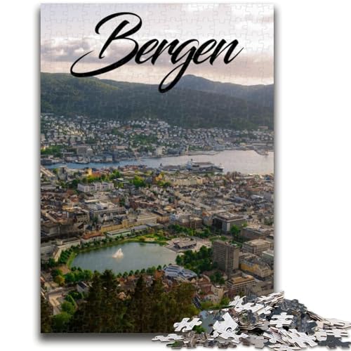 Bergen-Puzzle, 1000 Teile, für Teenager, Stressabbau, Urlaub zu Hause, Zeit totschlagen, mit passendem Poster und Quizblatt (50x75cm) von AADSAZA