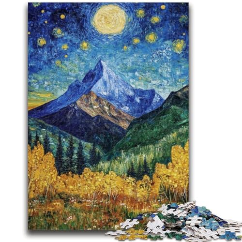 Berggemälde von Van Gogh, 1000-teiliges Puzzle für Erwachsene und Jugendliche, Lernspielzeug, Familienspiele, einzigartige Geburtstags- und Geschenkideen (38x26cm) von AADSAZA