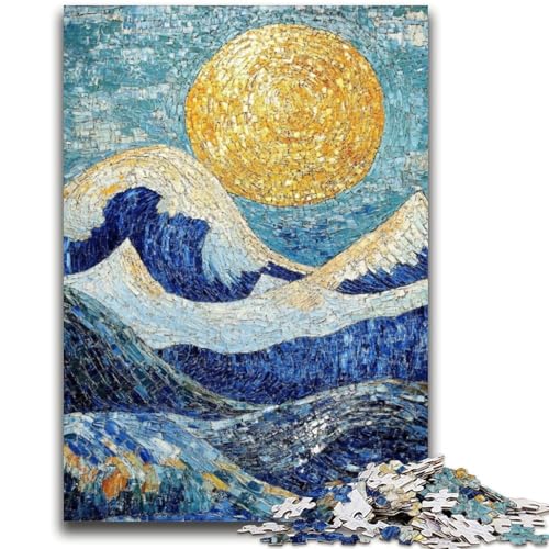 Berggemälde von Van Gogh, Puzzle für Teenager, 1000 Teile, dekomprimierendes intellektuelles Lernspielzeug, tolle Geschenke und Spielzeuge (38x26cm) von AADSAZA