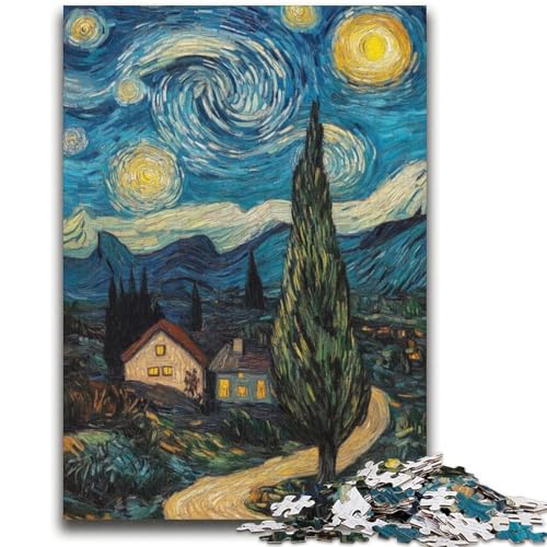 Berggemälde von Van Gogh, Puzzle für Teenager, 2000 Teile, dekomprimierendes intellektuelles Lernspielzeug, tolle Geschenke und Spielzeuge (70x100cm) von AADSAZA