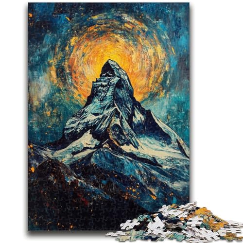 Berggemälde von Van Gogh, Puzzle mit 1000 Teilen für Teenager, Denkspiel, Wanddekoration, einzigartige Geburtstags (50x75cm) von AADSAZA