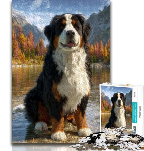 Berner Sennenhund 1000-teiliges Puzzle für Erwachsene und Jugendliche, lustige Spiele, jedes Teil ist einzigartig – anspruchsvolles Familienspiel (38x26cm) von AADSAZA