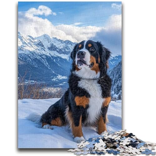 Berner Sennenhund-Puzzle 1000 Teile für Teenager, Geschenke, Spielzeug, Lernspiele, Stressabbau, tolle Geschenke und Spielzeuge (38x26cm) von AADSAZA