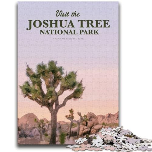 Besuchen Sie Joshua Tree Puzzles mit 1000 Teilen für Erwachsene, Geschenke, Familienspiel, Stressabbau, schwierige Herausforderung, tolle Geschenke und Spielzeuge (38x26cm) von AADSAZA