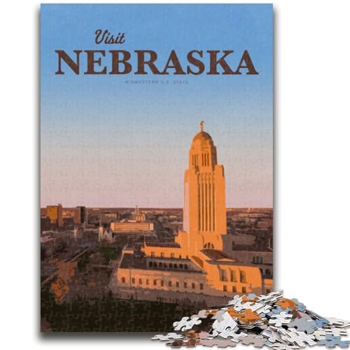 Besuchen Sie Nebraska, Puzzles für Erwachsene, 1000, für Lernspiele, Herausforderungsspielzeug, ganze Familie (50x75cm) von AADSAZA