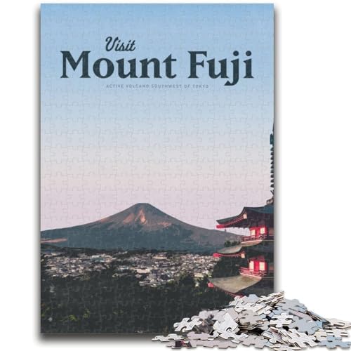Besuchen Sie den Berg Fuji, Puzzles für Teenager, 1000-teiliges Puzzle, dekomprimierendes intellektuelles Lernspielzeug, Wichtelgeschenke (50x75cm) von AADSAZA