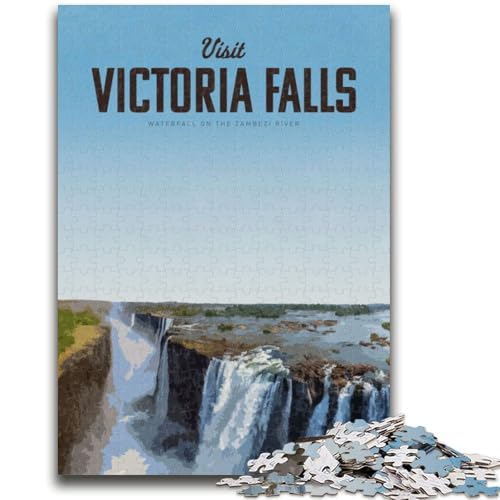 Besuchen Sie die Victoriafälle, Puzzle für Erwachsene, 1000 Teile, Denkspiel, Wanddekoration, einzigartige Geburtstags (38x26cm) von AADSAZA
