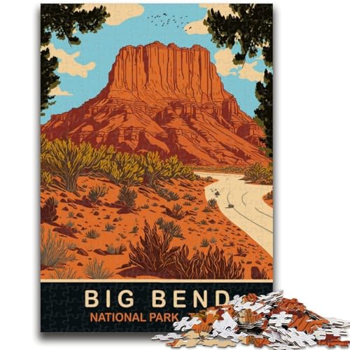 Big Bend Texas 1000-teiliges Puzzle für Teenager, Spielzeug, Lernspiele, Stressabbau, geeignet als Schreibtischdekoration (50x75cm) von AADSAZA
