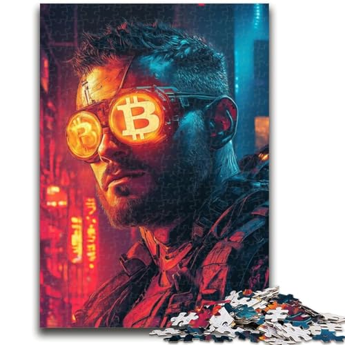 Bitcoin-Logo-Puzzle 1000 Teile für Teenager, Geschenke, Spielzeug, Lernspiele, Stressabbau, tolle Geschenke und Spielzeuge (38x26cm) von AADSAZA