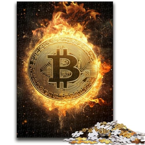 Bitcoin-Logo-Puzzle 1000 Teile für Teenager-Geschenke, Spielzeug, Lernspiele, Stressabbau, tolle Geschenke und Spielzeuge (50x75cm) von AADSAZA
