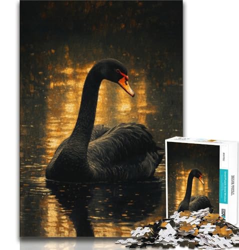 Black Swan 1000-teiliges Puzzle für Erwachsene und Jugendliche, entspannendes intellektuelles Lernspielzeug, Wichtelgeschenke (38x26cm) von AADSAZA
