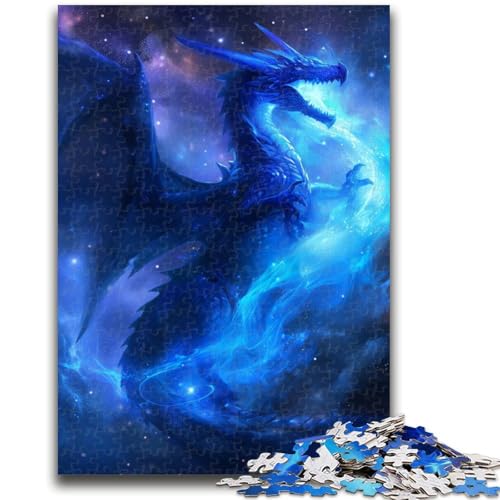 Blue Dragon Puzzles für Teenager, helfen dem Gehirn, süchtig machendes Spielzeug zu trainieren, um Geduld zu fördern EIN Kunstwerk (50x75cm) von AADSAZA