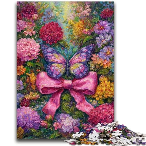 Blumen-Mond-Puzzle 1000 Teile für Erwachsene und Jugendliche, zum Zeitvertreib zu Hause mit vollständig ineinandergreifenden, zufällig geformten Teilen (38x26cm) von AADSAZA
