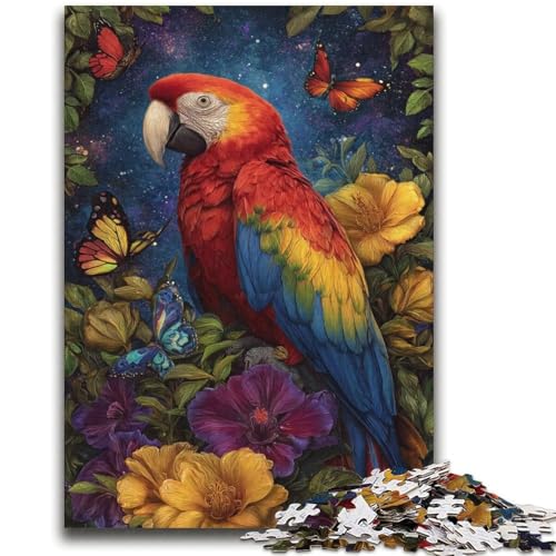 Blumen- und Papageien-Puzzle für Erwachsene, 2000 Teile, anspruchsvoll zu vervollständigen, Aber lustig und humorvoll, einzigartige Heimdekoration und Geschenke (70x100cm) von AADSAZA