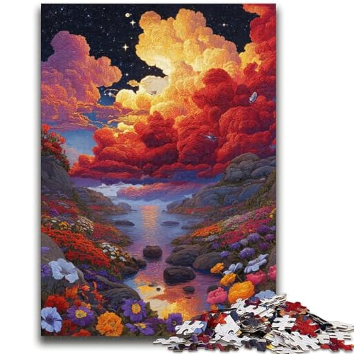Blumen und der Mond, 2000-teiliges Puzzle für Erwachsene und Jugendliche, anspruchsvolles Spiel und Familienspiel, ganze Familie (70x100cm) von AADSAZA
