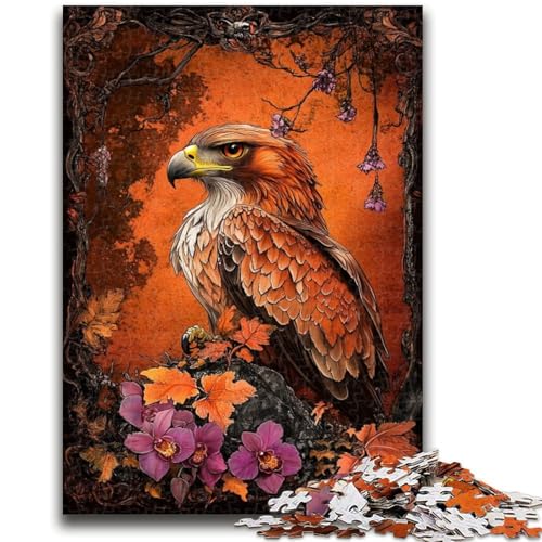 Blumenadler-Puzzle, 1000 Teile, für Erwachsene und Jugendliche, Spielzeug, Lernspiele, stressabbauende Wanddekoration (50x75cm) von AADSAZA