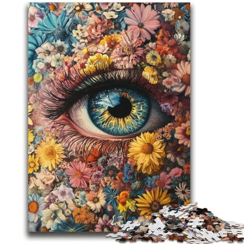 Blumenaugen-Puzzle für Teenager, 2000 Teile, für Lernspiele, Herausforderungsspielzeug, einzigartige Heimdekoration und Geschenke (70x100cm) von AADSAZA