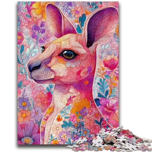Blumenkänguru-Puzzle für Erwachsene, 1000 Teile, hilft dem Gehirn, süchtig machendes Spielzeug zu trainieren, um die Geduld der Eltern-Kind-Interaktion zu fördern (38x26cm) von AADSAZA