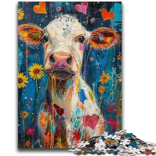 Blumenkuh-Puzzles für Teenager, 1000 Teile, helfen dem Gehirn, süchtig machendes Spielzeug zu trainieren, um Geduld zu fördern, EIN Kunstwerk (38x26cm) von AADSAZA