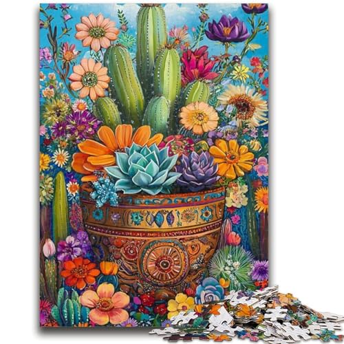 Blumenkunst-Puzzle mit 1000 Teilen für Erwachsene und Jugendliche, Spielzeug, Lernspiele, Stressabbau, geeignet als Schreibtischdekoration (38x26cm) von AADSAZA