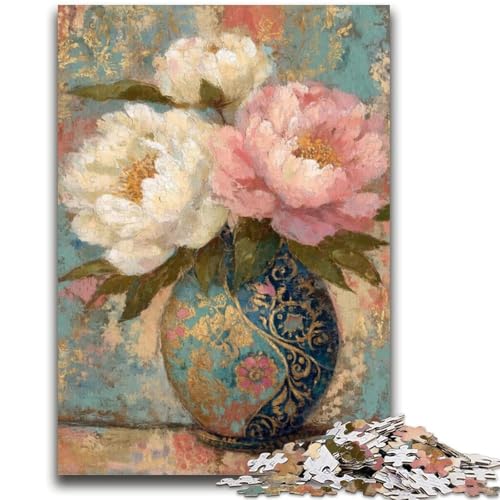 Blumenkunst-Puzzles für Erwachsene und Jugendliche, anspruchsvolles Spiel und Familienspiel, ganze Familie (38x26cm) von AADSAZA