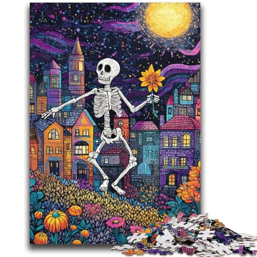 Blumenschädel-Puzzle für Erwachsene, 2000-teiliges Puzzle, anspruchsvolles Spiel und Familienspiel, Wanddekoration, einzigartige Geburtstags (70x100cm) von AADSAZA