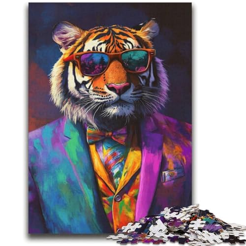 Boss Tiger 2000-teiliges Puzzle für Erwachsene und Jugendliche, Lernspiel, Herausforderung, Spielzeug, einzigartige Heimdekoration und Geschenke (70x100cm) von AADSAZA
