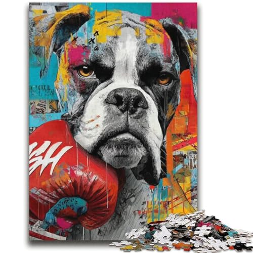 Boxer-Hunde-Puzzle, 2000 Teile, für Erwachsene, anspruchsvoll zu vervollständigen, Aber lustig und humorvoll, einzigartige Heimdekoration und Geschenke (70x100cm) von AADSAZA