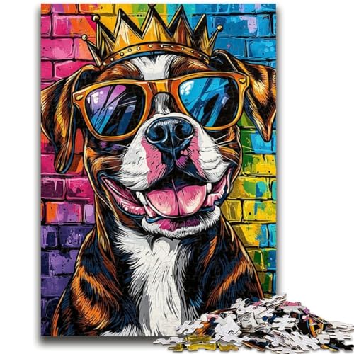 Boxer-Hunde-Puzzle 1000 Teile für Teenager-Geschenke, anspruchsvolles Spiel und Familienspiel, Wanddekoration, einzigartige Geburtstags (50x75cm) von AADSAZA