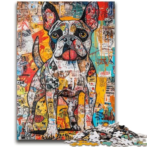 Boxer-Hunde-Puzzle für Erwachsene, 1000 Teile, hilft dem Gehirn, süchtig machendes Spielzeug zu trainieren, um Geduld zu fördern, geeignet für Paare (50x75cm) von AADSAZA