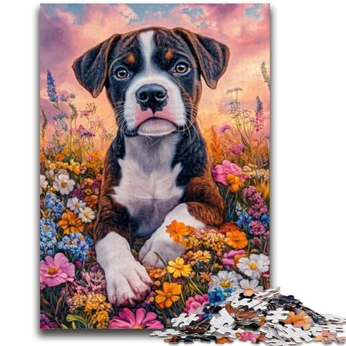 Boxer-Hunde-Puzzle für Erwachsene, 1000-teiliges Puzzle, Denkspiel, Wanddekoration, einzigartige Geburtstags (50x75cm) von AADSAZA