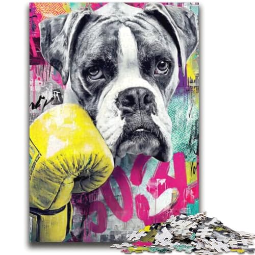 Boxer-Hunde-Puzzle für Erwachsene, 2000 Teile, hilft dem Gehirn, süchtig machendes Spielzeug zu trainieren, um Geduld zu fördern, geeignet für Paare (70x100cm) von AADSAZA