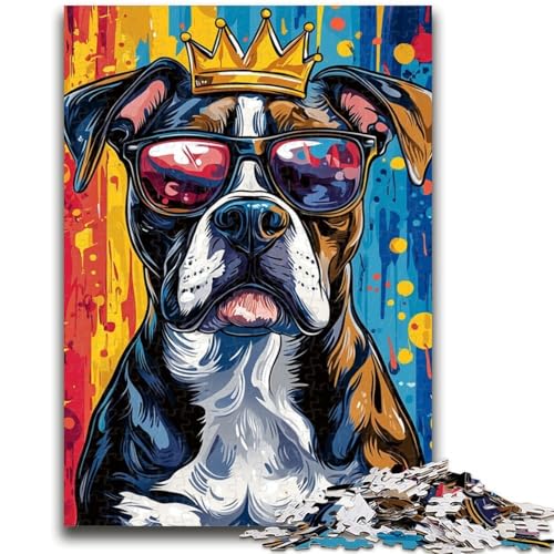 Boxer-Hunde-Puzzles für Erwachsene und Teenager, 1000-teiliges Puzzle, anspruchsvolles Spielspielzeug, jedes Teil ist einzigartig – anspruchsvolles Familienspiel (50x75cm) von AADSAZA