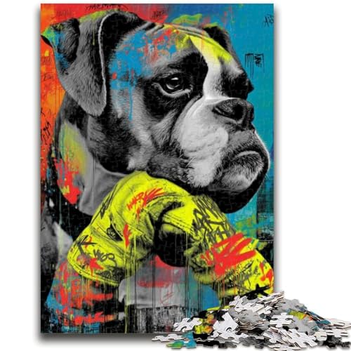 Boxer-Hunde-Puzzles für Erwachsene und Teenager, 1000-teiliges Puzzle, anspruchsvolles Spielspielzeug, jedes Teil ist einzigartig – anspruchsvolles Familienspiel (50x75cm) von AADSAZA
