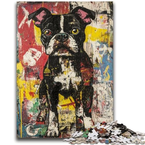 Boxer-Puzzle für Erwachsene, 1000 Teile, anspruchsvoll zu vervollständigen, Aber lustig und humorvoll, mit passendem Poster und Quizblatt (50x75cm) von AADSAZA