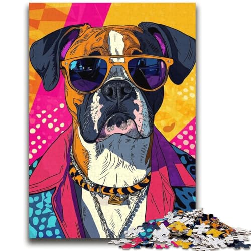 Boxer-Puzzle für Erwachsene, 2000 Teile, anspruchsvoll zu vervollständigen, Aber lustig und humorvoll, mit passendem Poster und Quizblatt (70x100cm) von AADSAZA