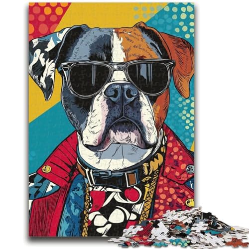 Boxer-Puzzle für Teenager, 1000 Teile, anspruchsvoll zu vervollständigen, Aber EIN lustiges und humorvolles Geburtstagsgeschenk, Geschenke, Wandkunst (38x26cm) von AADSAZA