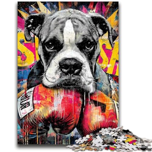 Boxerhund-Puzzle, 1000 Teile, für Jugendliche und Erwachsene, Spielzeug, Lernspiele, Stressabbau, tolle Geschenke und Spielzeuge (38x26cm) von AADSAZA