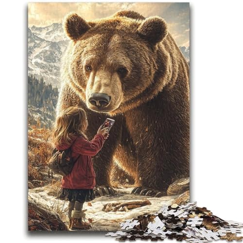 Braunbär und kleines Mädchen, 2000-teiliges Puzzle für Erwachsene und Jugendliche, Lernspielzeug, Familienspiele, Geburtstagsgeschenk, Geschenke (70x100cm) von AADSAZA
