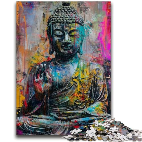 Buddha-Graffiti-Puzzle für Erwachsene, 1000 Teile, anspruchsvolles Spiel und Familienspiel, ganze Familie (50x75cm) von AADSAZA