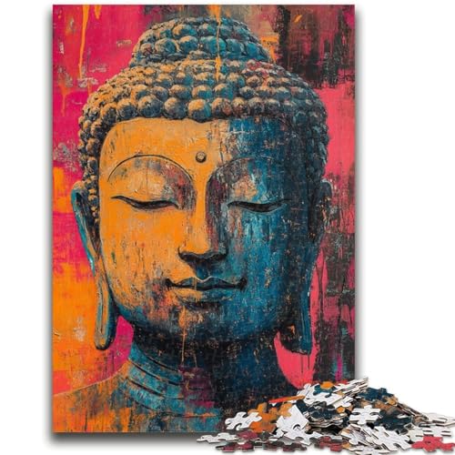 Buddha-Ölgemälde, 1000-teiliges Puzzle für Erwachsene und Jugendliche, Quizspiel, Wanddekoration, einzigartige Geburtstags (38x26cm) von AADSAZA