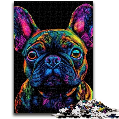 Bulldogge 1000-teiliges Puzzle für Erwachsene und Jugendliche, Quizspiel, Wanddekoration, einzigartige Geburtstags (38x26cm) von AADSAZA