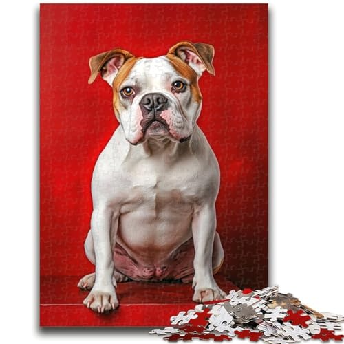 Bulldoggen-Puzzle für Erwachsene, 1000 Teile, anspruchsvolles Spiel und Familienspiel, Wanddekoration, einzigartige Geburtstags (50x75cm) von AADSAZA
