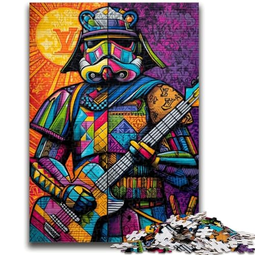 Buntglas-Puzzle für Teenager, 1000 Teile, anspruchsvolles Spiel und Familienspiel mit vollständig ineinandergreifenden, zufällig geformten Teilen (50x75cm) von AADSAZA
