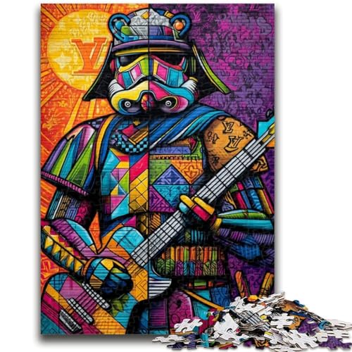 Buntglas-Puzzle mit 1000 Teilen für Erwachsene und Jugendliche, Spielzeug, Lernspiele, stressabbauende Wanddekoration (38x26cm) von AADSAZA