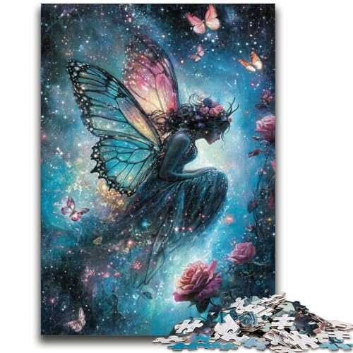 Butterfly Girl Puzzles für Erwachsene 1000, Lernspielzeug, Familienspiele mit passendem Poster und Quizblatt (50x75cm) von AADSAZA