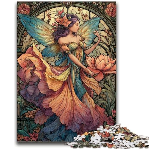 Butterfly Girl Puzzles für Erwachsene und Teenager, 1000 Teile, helfen dem Gehirn, süchtig machendes Spielzeug zu trainieren, um Geduld zu fördern, EIN Kunstwerk (38x26cm) von AADSAZA