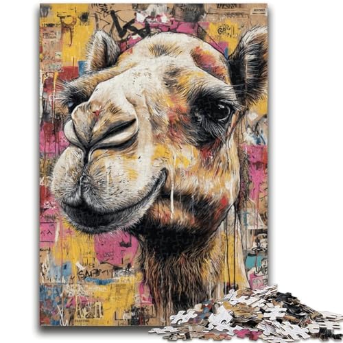 Camel Art Puzzles für Teenager, helfen dem Gehirn, süchtig machendes Spielzeug zu trainieren, um Geduld zu fördern EIN Kunstwerk (38x26cm) von AADSAZA