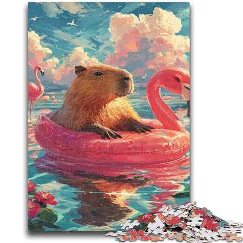 Capibara im Urlaub, Puzzle für Erwachsene, 1000 Teile, anspruchsvolles Spiel und Familienspiel, Wanddekoration, einzigartige Geburtstags (38x26cm) von AADSAZA