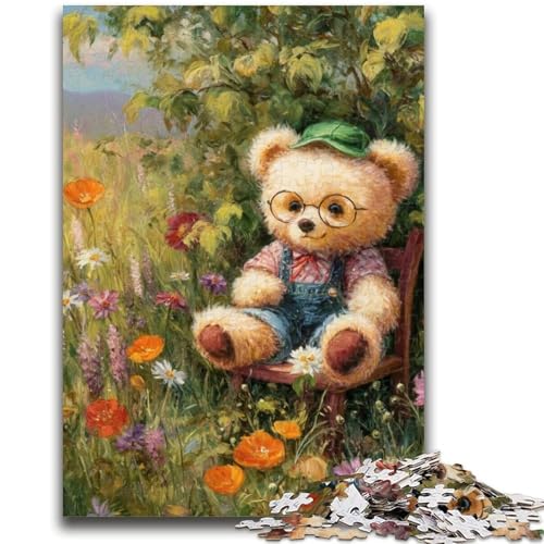 Cartoon-Teddybär, 1000-teiliges Puzzle für Erwachsene und Jugendliche, Spielzeug, Lernspiele, stressabbauende Wanddekoration (50x75cm) von AADSAZA